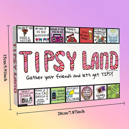 1pc Tispy Land Adult Party Game - 18+ Plastic Board Game for Singles, Girls' Nights & Holiday Celebrations (Christmas, Thanksgiving) - Fun Drinking Challenges & Interactive Activities SS69