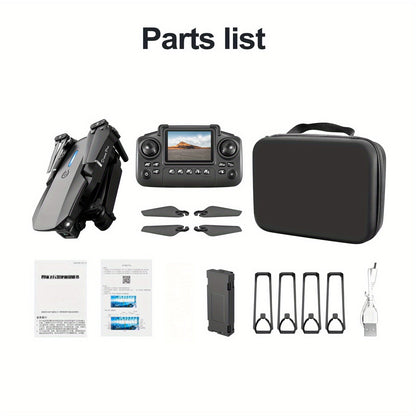 E88 Pro Version 2025 HD Dual Camera Drone with Screen Control - No Cellphone Required, One-Key Takeoff, Wi-Fi App Control, USB Charging, Durable & Reliable, Ideal for Beginners, Perfect Gift for Outdoor Camping and Vloggin SS69