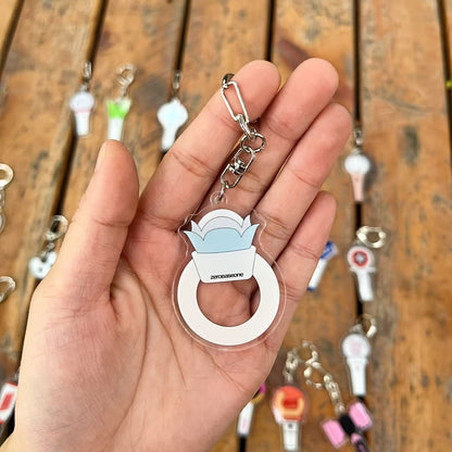 K-Pop Star Lightstick Keychain - Double-Sided Transparent Acrylic, Fashionable Accessory for Women & Girls SS69