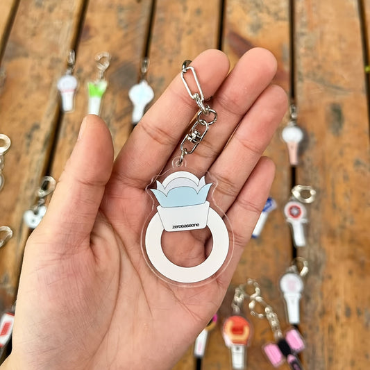 K-Pop Star Lightstick Keychain - Double-Sided Transparent Acrylic, Fashionable Accessory for Women & Girls SS69