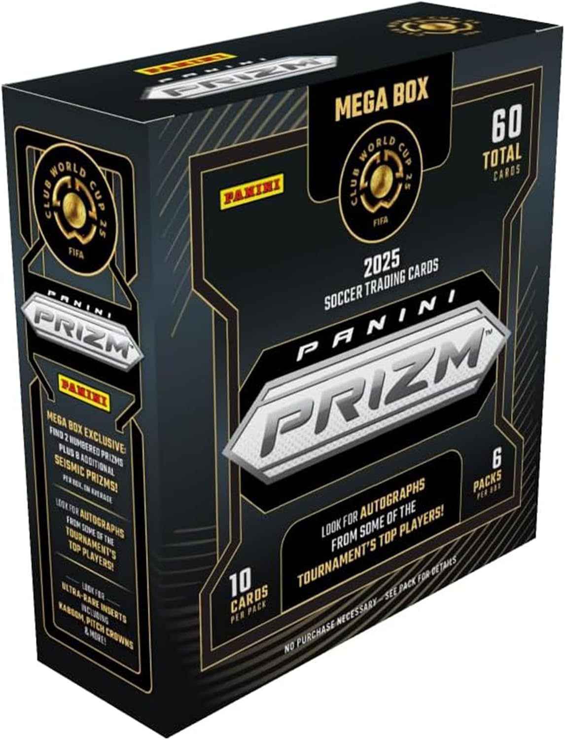 2025 Panini Prizm FIFA Club World Cup Soccer Mega Box – Exclusive Prizms, Rookies & Inserts – FIFA Official Trading Cards