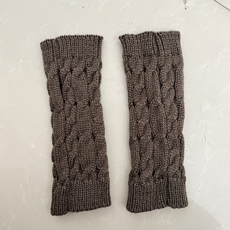 [Cozy Comfort] Women'S White Half-Finger Gloves - Elastic Fingerless Warmth, Stretchy & Comfortable for Winter Touchscreen Use, Winter Gloves SS69 9.69 Dark Gray