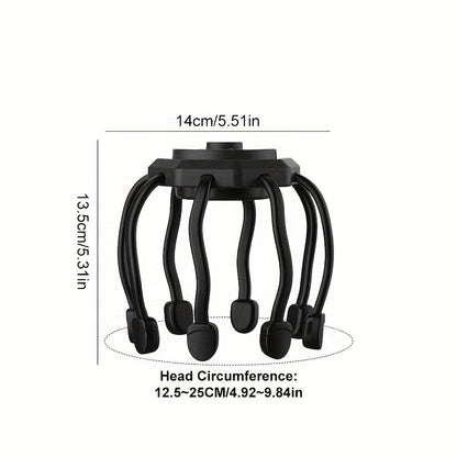 8-Finger Scalp Massager - Portable, USB Rechargeable Electric Head Massager with 3 Modes for Deep Relaxation And Relax, Relax Device | Modern Headgear | Rechargeable Battery, Scalp Massage SS69