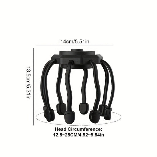 8-Finger Scalp Massager - Portable, USB Rechargeable Electric Head Massager with 3 Modes for Deep Relaxation And Relax, Relax Device | Modern Headgear | Rechargeable Battery, Scalp Massage SS69