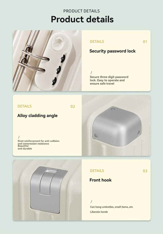 Christmas Gifts 20-Inch and Below Macaron Color Luggage with Cup Holder, USB Charging Port, Alloy Bumper Corners, Lightweight Carry-On Suitcase with Silent Spinner Wheels, TSA Lock, and Hook