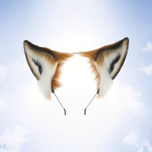 Faux Fox Ears, Fluffy Fox Ears Headband, Realistic Ears Headband, Cute Furry Fox Ears Animal Hair Accessory, Perfect For Halloween Anime Cosplay Party Carnival, Christmas Gifts SS69