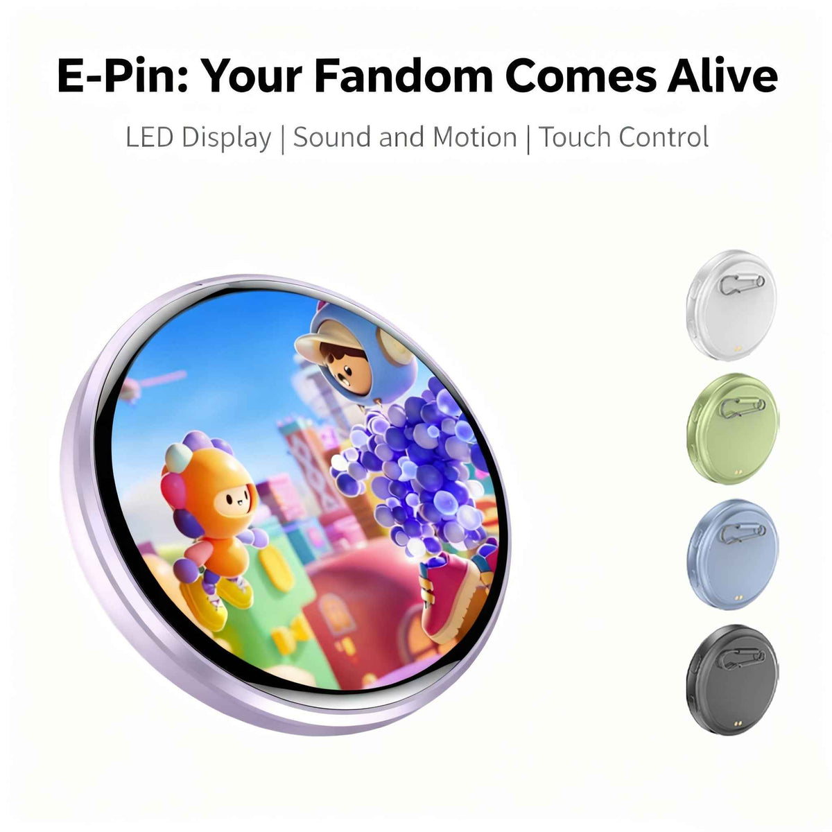 Creative Touch Screen Electronic Badges, Wearable Decorative Electronic Pins, Outdoor Decorative Badges, Content for Friend Search And Sharing, Matching Companions for Outdoor Socializing