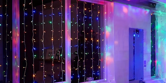 Loyyz 300/200/100LED Vintage Multi-Color Fairy Curtain Lights - USB Plug-in Indoor/Outdoor Hanging Decor for Christmas, Weddings, Parties, Bedroom - Durable Plastic String Lights for Festive Ambiance, Lights for Decoration, P SS69