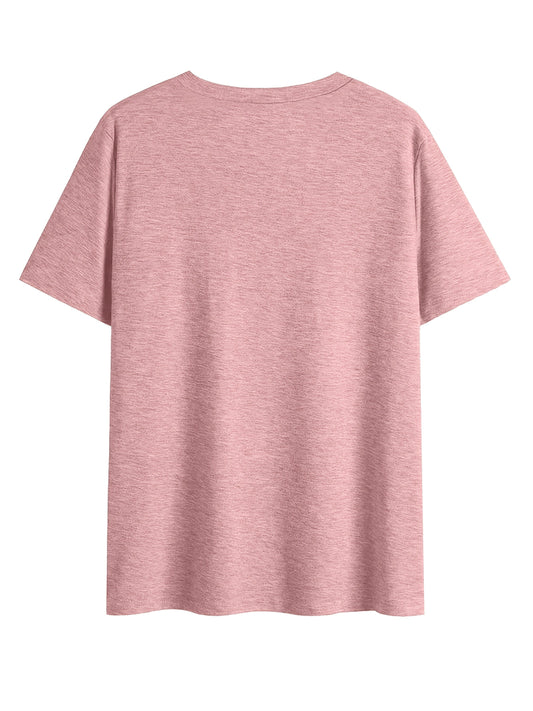 5 Solid Color V-Neck T-Shirts, Casual Short-Sleeved T-Shirts Spring And Summer, Women'S Clothing SS69