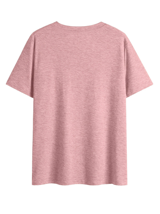 5 Solid Color V-Neck T-Shirts, Casual Short-Sleeved T-Shirts Spring And Summer, Women'S Clothing SS69