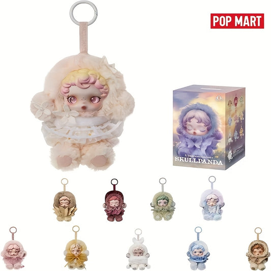 POP MART SKULLPANDA Plush Doll Mystery Box, Cute Chibi Collectible with Expressive Eyes, Soft PVC Huggable Pendant, Random Style Surprise Gift for Birthdays Christmas & Family Fun, Multi-Color Options, Ideal for Adults