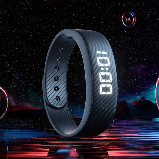 Silicone Sports Bracelet Display Bracelet for Men And Women, 30 Meters, Comfortable Silicone Strap Watch, Rechargeable Chronograph Sports Bracelet