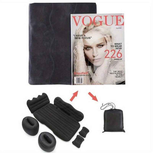 High-Value Comfortable Inflatable Car Bed, Car Accessories, Soft And Skin-Friendly Flocking Folding Design, Suitable for Camping Beach Trips, Outdoor Picnics, Road Trips, Pool Air Beds, Party Air Beds