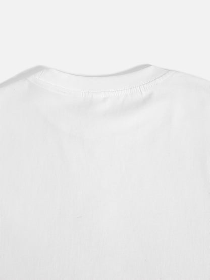 "White Women's Cotton T - Shirt: Popeye and Sweetheart Illustration" SS69