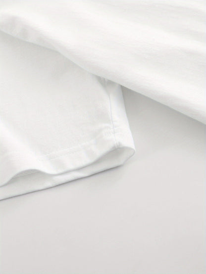 Women'S White Anime Gothic T-Shirt - Cute Kawaii Anime Characters & "Magic Reality" Print with Japanese Text, Soft Breathable Round Neck Short Sleeve Casual Summer Top for Daily Wear & Themed Parties, Comfortable Material, Re SS69