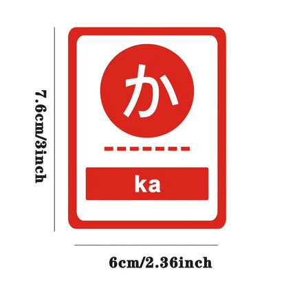 Japanese Hiragana Cards, Katakana, Kanji, Vocabulary, Flashcards for Japanese Language Beginners, Hiragana Portable Memory and Reading Cards for Self-Taught Japanese Beginners with Zero-base SS69