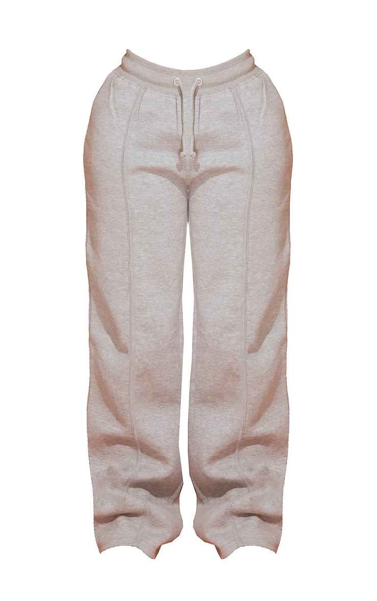 Shape Grey Marl Binded High Waist Wide Leg Joggers