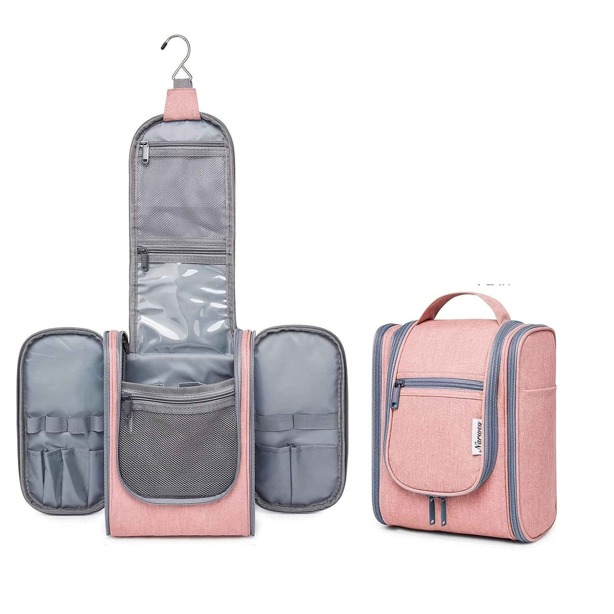 Travel Bag for Toiletries Cosmetic Bags for Women Hanging Toiletry Bag Multi-compartment Makeup Bag Organizer Bag for Essentials Accessories Makeup Bag for Cruise Essential Items Christmas Gift