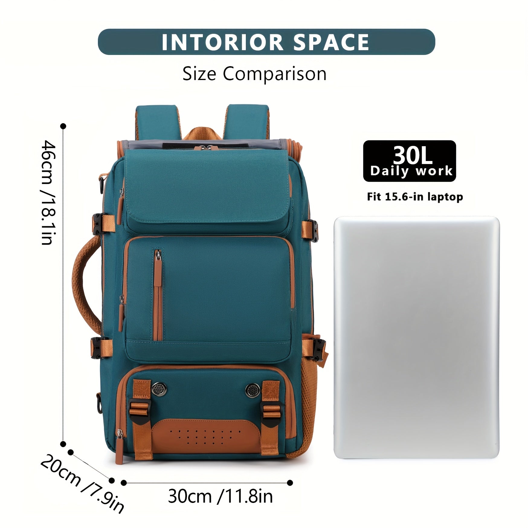 Large Capacity 16-Inch Laptop Backpack - Lightweight Oxford Travel Bag
