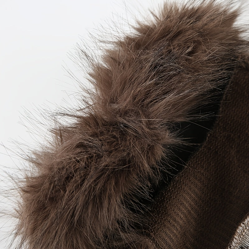 Retro Furry Patchwork Leopard Print Color-Blocked High-Neck Crop Top, Sleeveless And Sexy Backless, Inspired by Japanese And Korean Street Fashion. SS69