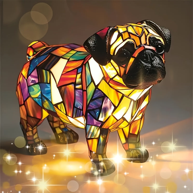 Mini French Bulldog Lamp - Portable 3D Resin Night Light With USB Cable, Stained Glass Inspired Pet Decor, Cute Gift For Small Space Dog Owners SS69 23.69 Style1