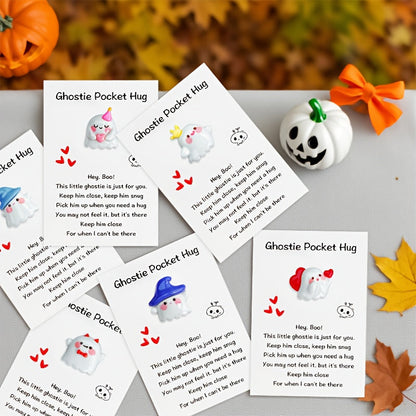 40pcs Halloween Cards with Pocket Hug - Cute Ghosts, Bats, Pumpkins - Spooky Cute Party Decorations, Birthday & Wedding Greeting Cards - Includes Hug Pocket for Easy Storage - Perfect for Halloween Party Favors, Gifts for Fam SS69