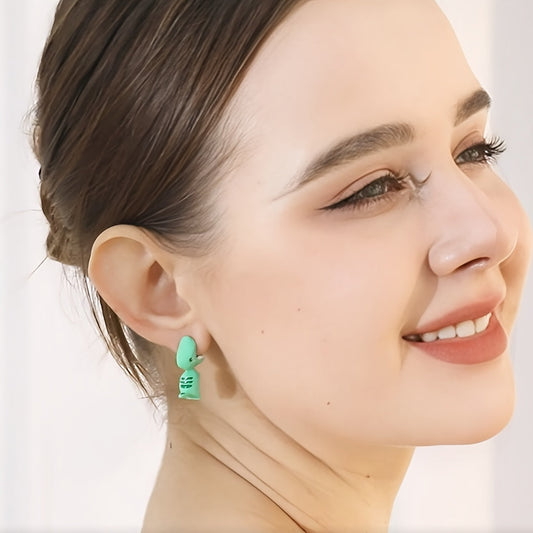 "Charming" 14-piece Cute Animal Earring Set - Dinosaur, Puppy And Whale Designs - Fun Clay-bite Jewelry Gift Fun Gifts And Accessories SS69