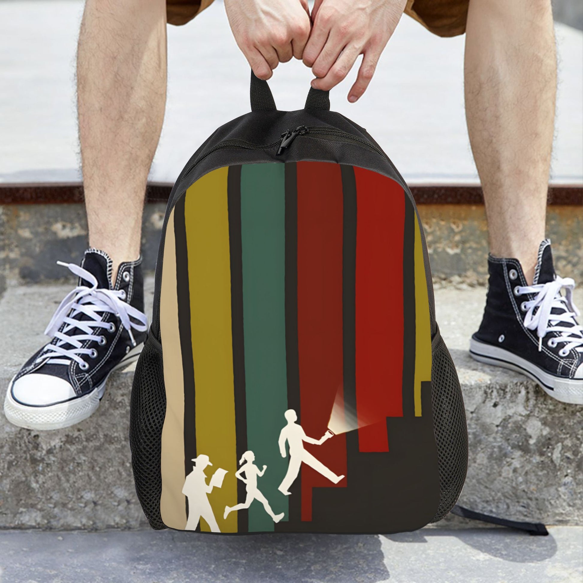 Only Murders in the Building TV Show Themed Backpack - Large Capacity School Bookbag with Iconic Characters (Charles, Jan, Oliver) Print, Lightweight Zipper Closure for, Fans, Casual Travel & Daily Use - Ideal Gift, for Teena SS69