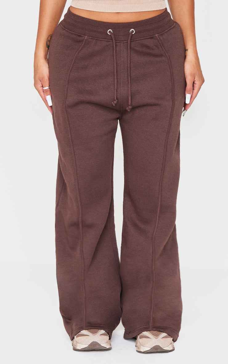 Shape Grey Marl Binded High Waist Wide Leg Joggers