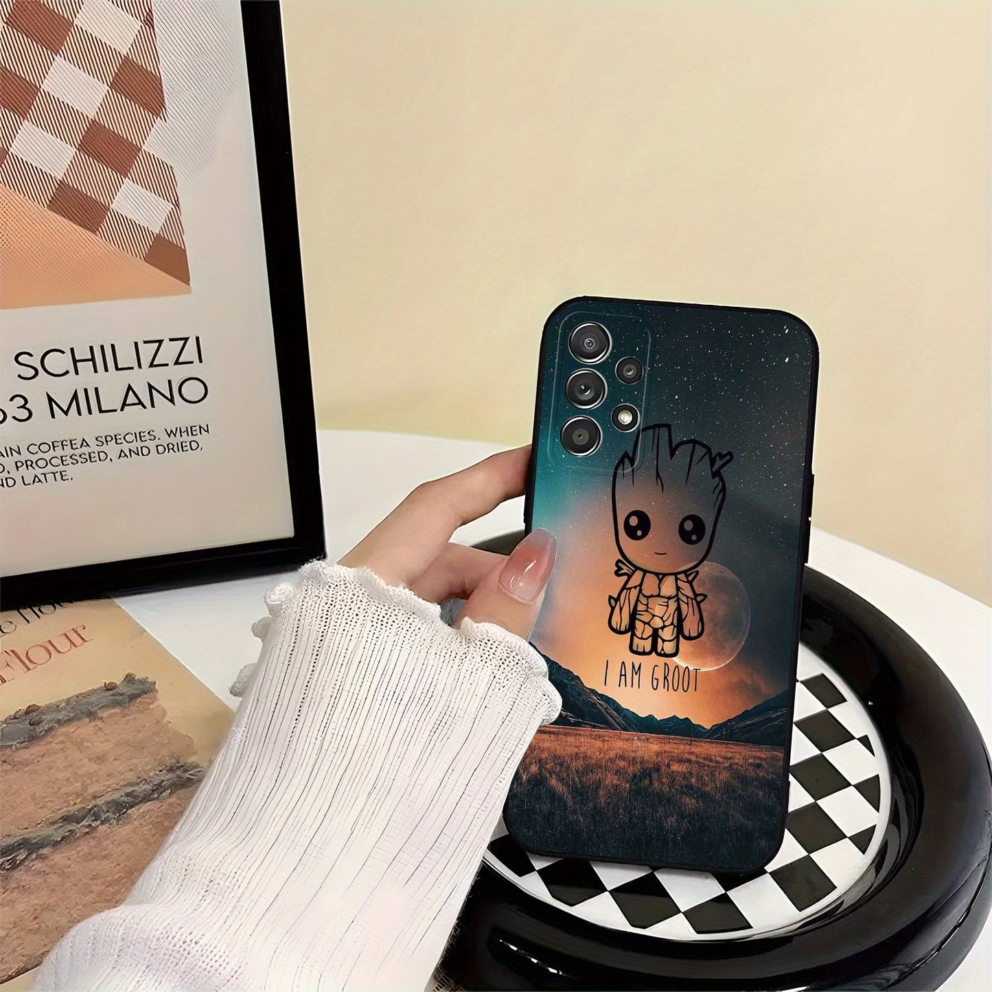 1pc, Marvel phone case Groot TPU protective case Designed for Various Samsung Galaxy Models, Offering Lens Protection And a Sturdy Cover. Gift for Occasions Like Easter Or Valentine's Day SS69