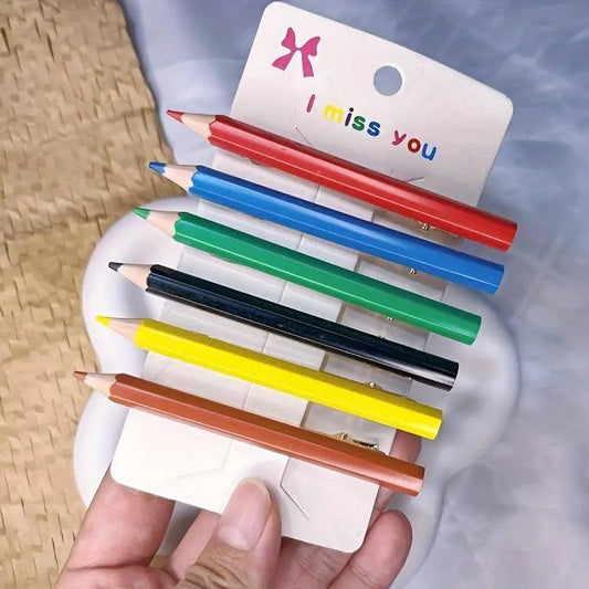 6pcs/set Colorful Pencil Shaped Hair Clips Hair Side Clips Trendy Hair Barrettes For Women And daily uses Daily Wear SS69