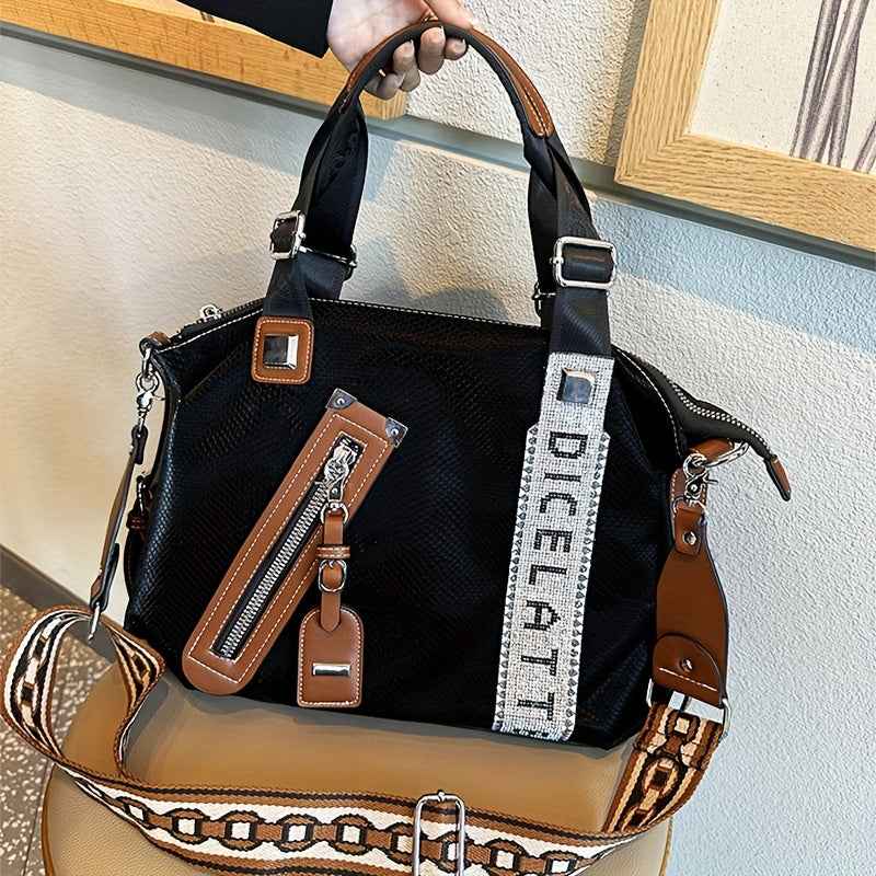 Ladies' Tote Bag, a Spacious Handbag for Travel, Can Be Carried on The Shoulder Or Crossbody.