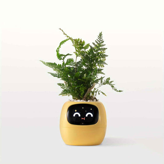 Cubidupi Smart Mini Planter Robot - Self-Watering Electronic Pet Plant Pot with Alerts, /Outdoor Plant Care, Cute Desktop Greenery Companion for Home, Office, Room - Low-Maintenance Gift (Compatible with Smart