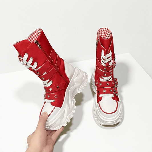 [Thick soled high top] Thick soled high top casual shoes | Ladies' fashion design | Various styles