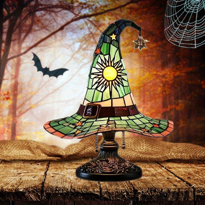 1pc of Gothic Witch Hat Lamp-Purple, Yellow or Pink, USB Powered Desktop Lighting with Switch, No Battery Required-Suitable for Halloween Decoration, Magic Party, Bedroom, Haunted House-Witch Hat Night Light SS69