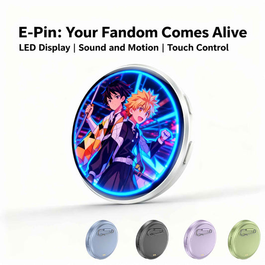 Creative Touch Screen Electronic Badges, Wearable Decorative Electronic Pins, Outdoor Decorative Badges, Content for Friend Search And Sharing, Matching Companions for Outdoor Socializing