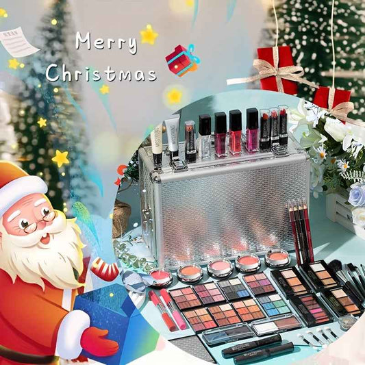 New Year Gift Cosmetic Set, Full for makeup Kit with Eyeshadow, Blush, Lipstick, Contour, Concealer, Eyeliner, Suitable for Makeup Artists and Beginners, Perfect Surprise for Friends and Family