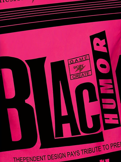 Youth Casual Crew Neck T-Shirt, Polyester 95% Elastane 5% Knit Fabric, All Over Print Short Sleeve Loose Fit Top for All Seasons - SS69