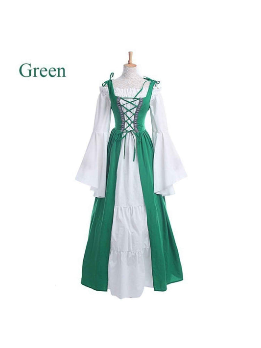 Women's Halloween Costume: Retro Court Two-Piece Gown, Medieval Drama/ Stage Performance Outfit, Halloween Costumes For Women, Costume Halloween, Costumes For Women, Halloween Costume Women, Halloween Costumes Women, Drama Re