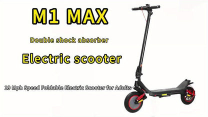 [Foldable|Electric] 500W Max Power Foldable Electric Scooter, Max 19 MPH & 20 Miles, 10'' Solid Tire, For Youngsters, College Student Scooter Enthusiasts SS69