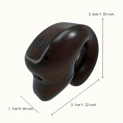 Clip-On Wireless Earbuds with Noise Cancellation, Phone Control, Rechargeable Lithium Polymer Battery, Comfortable Headphone Design for Sports, Camping, and Panoramic Sound Effects, Earbuds Wireless SS69