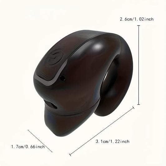 Clip-On Wireless Earbuds with Noise Cancellation, Phone Control, Rechargeable Lithium Polymer Battery, Comfortable Headphone Design for Sports, Camping, and Panoramic Sound Effects, Earbuds Wireless SS69