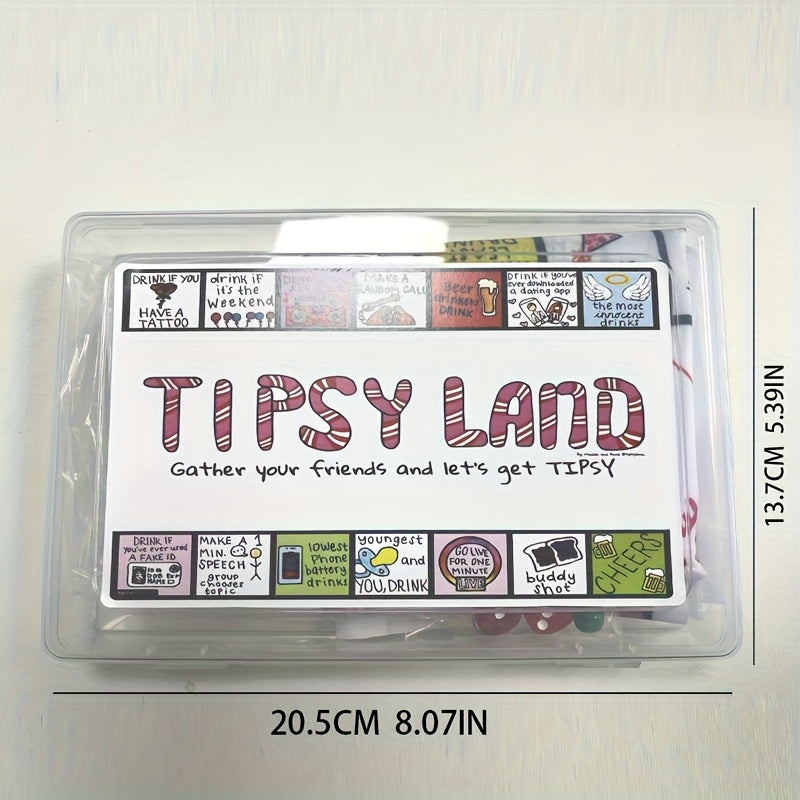 1pc Tispy Land Adult Party Game - 18+ Plastic Board Game for Singles, Girls' Nights & Holiday Celebrations (Christmas, Thanksgiving) - Fun Drinking Challenges & Interactive Activities SS69