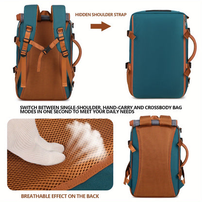 Large Capacity Laptop Backpack Compatible for 16-Inch Notebooks - Lightweight Soft Travel Hiking Bookbag with Adjustable Straps, Padded Back & Practical Pockets - Unisex Computer Backpack for, s, College ()