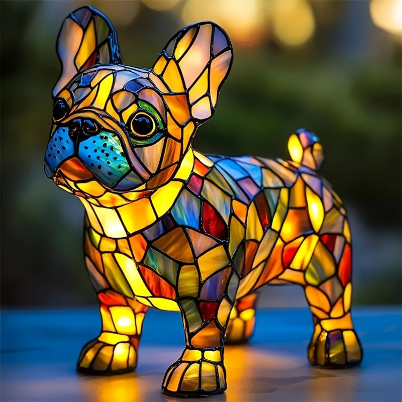 Mini French Bulldog Lamp - Portable 3D Resin Night Light With USB Cable, Stained Glass Inspired Pet Decor, Cute Gift For Small Space Dog Owners SS69 23.69 Style2