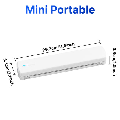 Portable Printer Wireless For Travel, Thermal Printer Inkless, Small Compact Printer Support Folding Paper/rolling/tattoo paper, Work With Laptop Phone And Pad