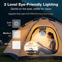 New Style 20000mAh Rechargeable Camping Fan, Portable Battery Powered Fan with LED Lights, Remote & Oscillating - 4 Speed for Tent, Travel, Bedroom, Car, Outdoor Camping Essentials, Convenient And Durable