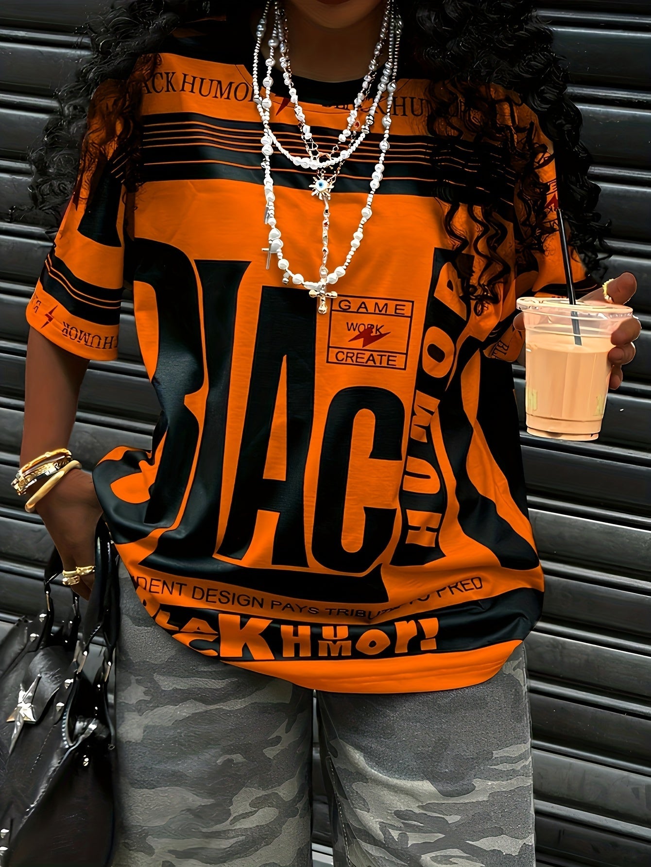 Youth Casual Crew Neck T-Shirt, Polyester 95% Elastane 5% Knit Fabric, All Over Print Short Sleeve Loose Fit Top for All Seasons SS69