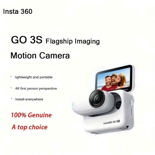 Insta360 GO 3S - 4K Tiny Portable Vlogging Camera, Hands-Free POVs, Mount Anywhere, Stabilization, 140 Min Battery Life, Pet POV