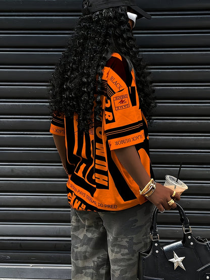 Youth Casual Crew Neck T-Shirt, Polyester 95% Elastane 5% Knit Fabric, All Over Print Short Sleeve Loose Fit Top for All Seasons SS69